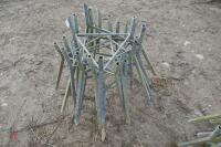 GALVANISED BLUE BARREL FEEDER STANDS - 6