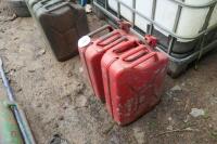 2 RED 20 LITRE JERRY CANS - 7