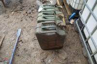 3 GREEN 20 LITRE JERRY CANS - 3