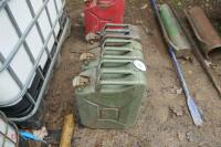 3 GREEN 20 LITRE JERRY CANS - 6