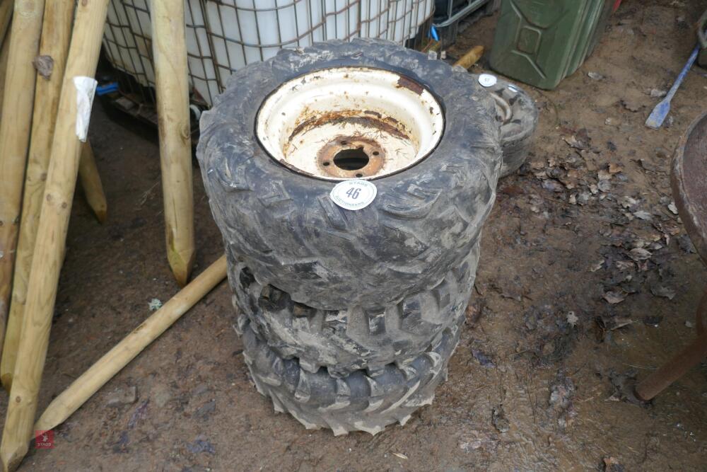 3 UTV 4 STUD WHEELS & TYRES