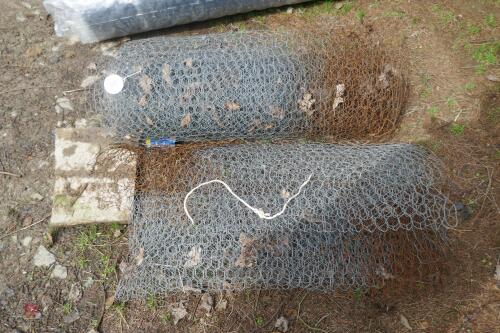 3 PART ROLLS OF USED POULTRY NETTING