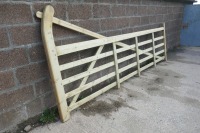 2 X AS NEW 12' WOODEN GATE - 4