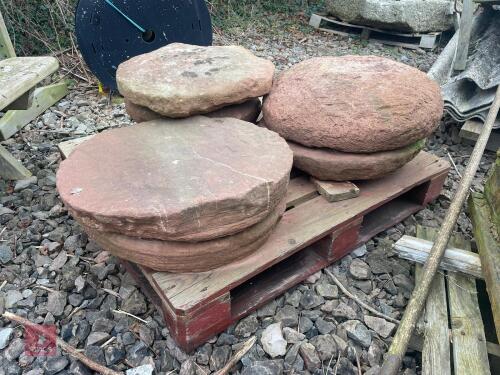 6 ORNATE/ STADDLE STONES