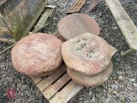 6 ORNATE/ STADDLE STONES - 4
