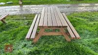 6' WOODEN PINIC BENCH - 3