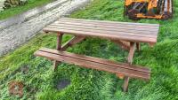 6' WOODEN PINIC BENCH - 4