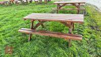 6' WOODEN PINIC BENCH - 2