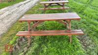 6' WOODEN PINIC BENCH - 4