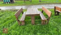 6' WOODEN PINIC BENCH - 3