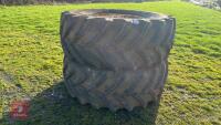 GOODYEAR PAIR 650/65/38 WHEEL & TYRES