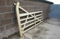 2 X AS NEW 8' WOODEN GATES - 3