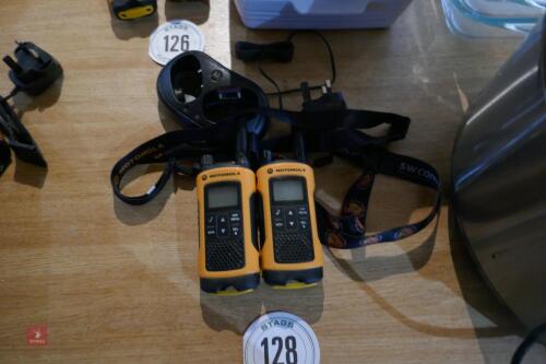 2 MOTOROLA TLKR 2 WAY RADIOS