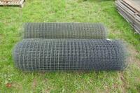 2 ROLLS OF PLASTIC JUMBO NETTING WIRE