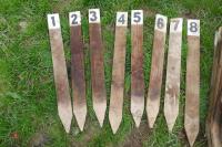 8 WOODEN GUN STAND PEGS