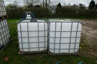 2 1000 LITRE IBC TANKS