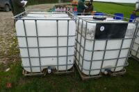 2 1000 LITRE IBC TANKS - 3