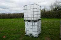 2 1000 LITRE IBC TANKS - 3