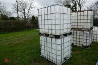 2 1000 LITRE IBC TANKS - 4