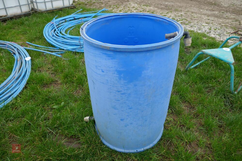 200 LITRE BLUE BARREL HEADER TANK