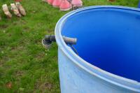 200 LITRE BLUE BARREL HEADER TANK - 3