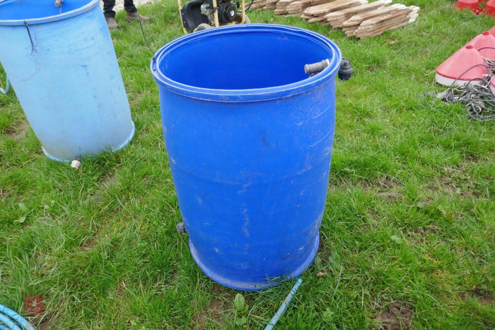 200 LITRE BLUE BARREL HEADER TANK