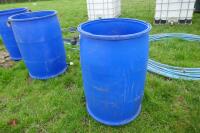 200 LITRE BLUE BARREL HEADER TANK - 3