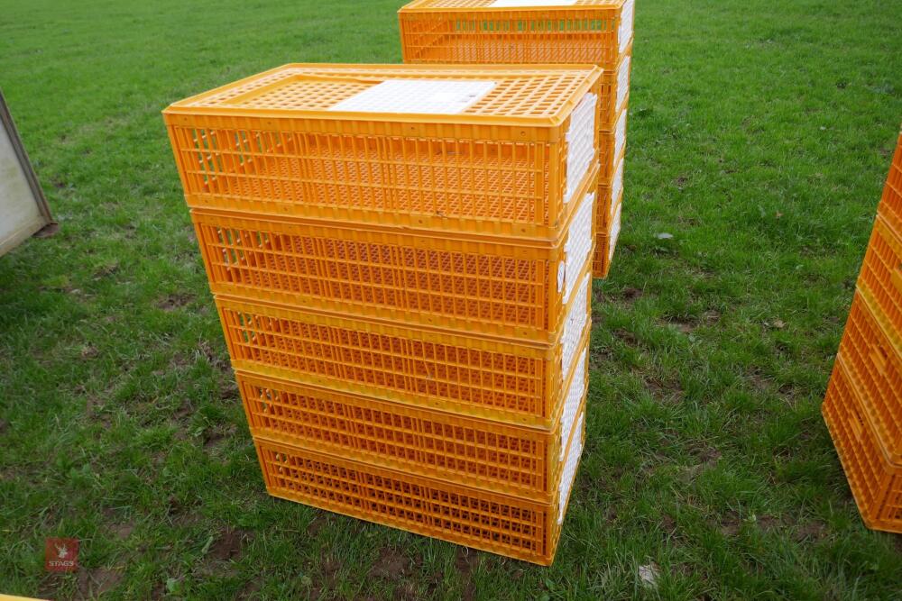 5 D3 ORANGE POULTRY CRATES