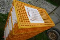 5 D3 ORANGE POULTRY CRATES - 5