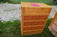 5 MONDIAL ORANGE POULTRY CRATES - 3