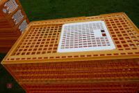 5 D3 ORANGE POULTRY CRATES - 5