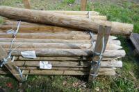 59 WOODEN PEELED & TREATED FENCE STAKES - 4