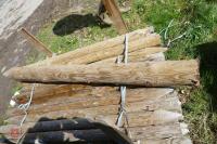 59 WOODEN PEELED & TREATED FENCE STAKES - 5