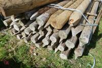 59 WOODEN PEELED & TREATED FENCE STAKES - 7