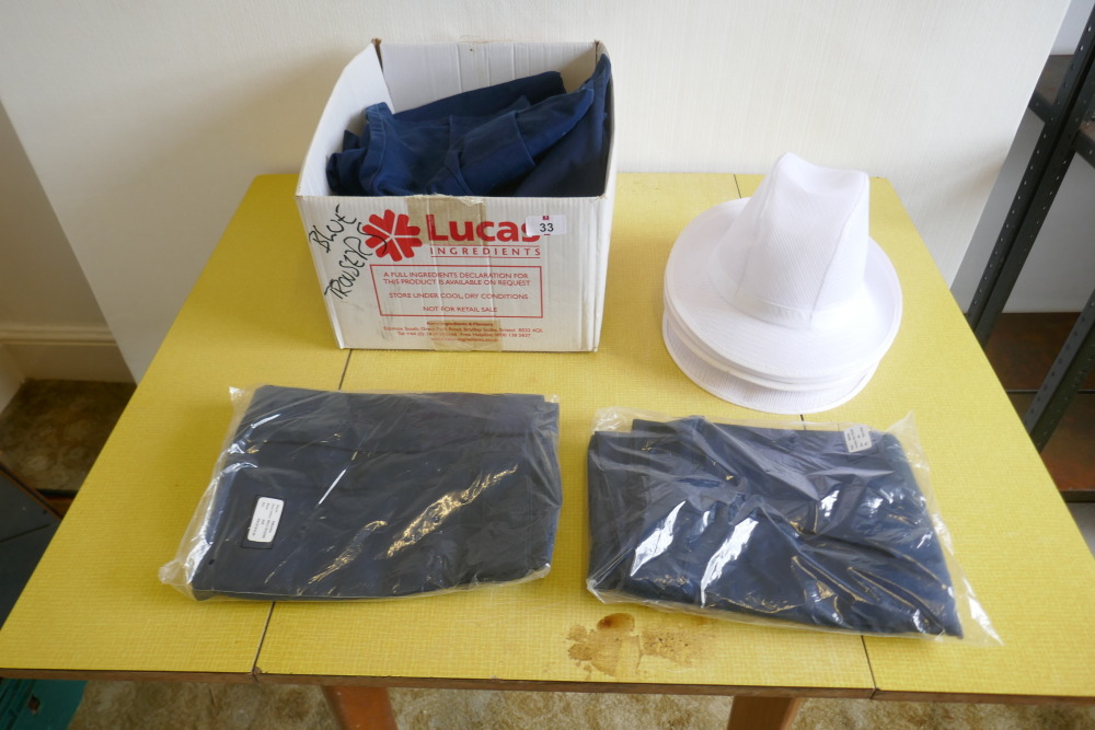 4 HATS & MULTIPLE PAIRS OF TROUSERS