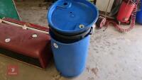 BLUE BARREL & 3 DUSTBINS - 2