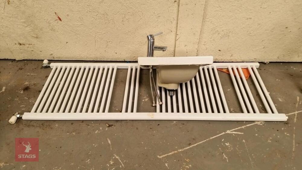 TOWEL RAIL AND SINK