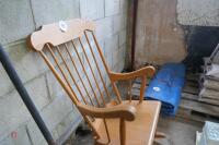 WOODEN ROCKING CHAIR - 3