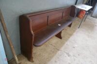 WOODEN CHURCH PEW - 2