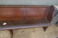 WOODEN CHURCH PEW - 4