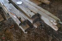 7 X LENGTHS OF WOODEN RAILS - 6