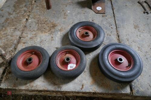 4 X BALE ELEVATOR WHEELS/TYRES