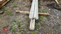 3 X SLOTTED CONCRETE FENCEPOSTS - 2