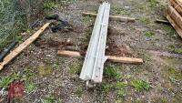 3 X SLOTTED CONCRETE FENCEPOSTS - 3