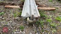 3 X SLOTTED CONCRETE FENCEPOSTS - 4