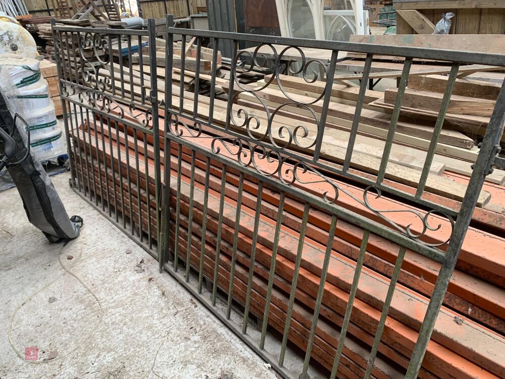 PAIR WROUGHT IRON GATES