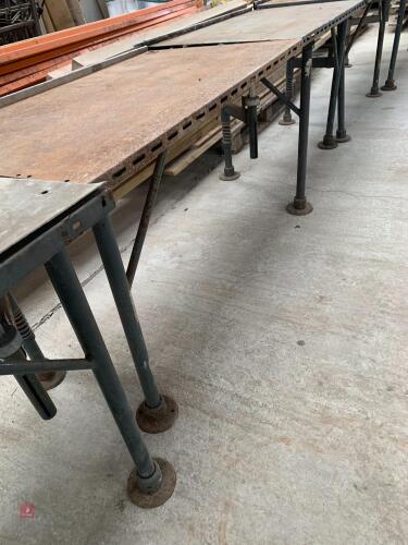 6M OF METAL WORKSHOP BENCHES