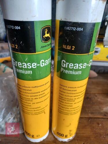 5 GREASE NIPPLES & 2 JD GREASE TUBES