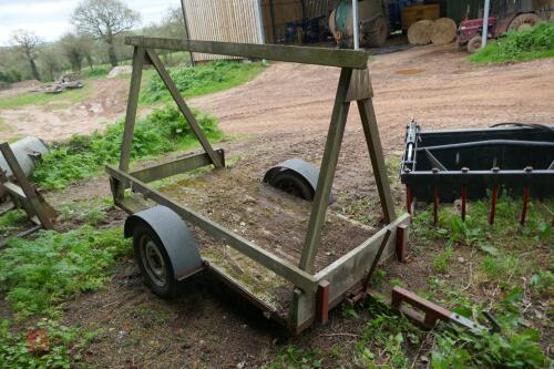 2.25m x 1.2m FLATBED TIPPING CAR TRAILER