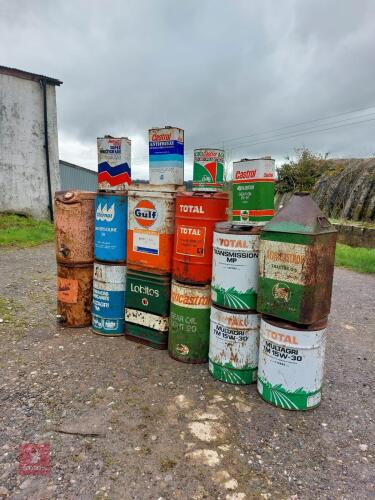 SELECTION OF OLD OIL DRUMS